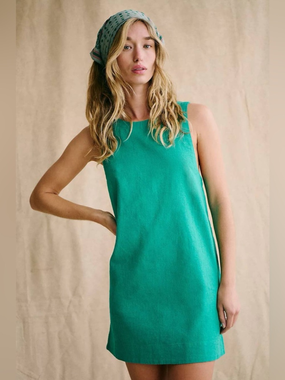 NWT! Free people Full of Sunshine Cotton Linen Mini Dress size Large